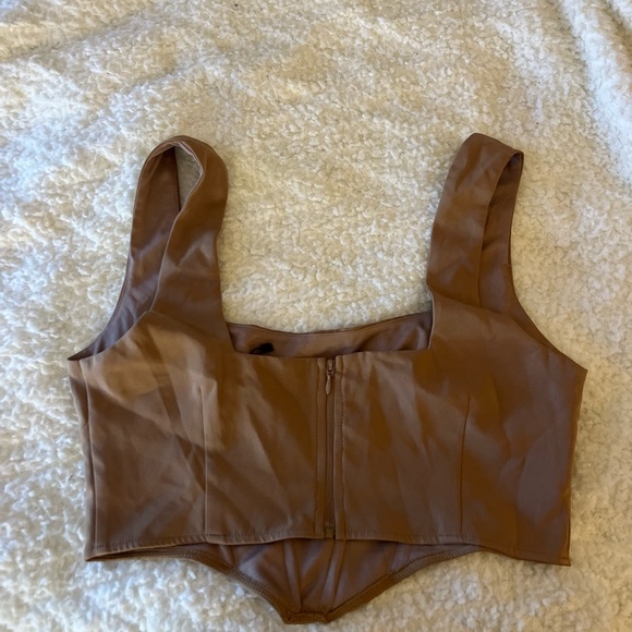 Camel corset top - Picture 3 of 3